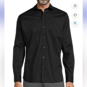 George Men's Classic Black Dress Shirt